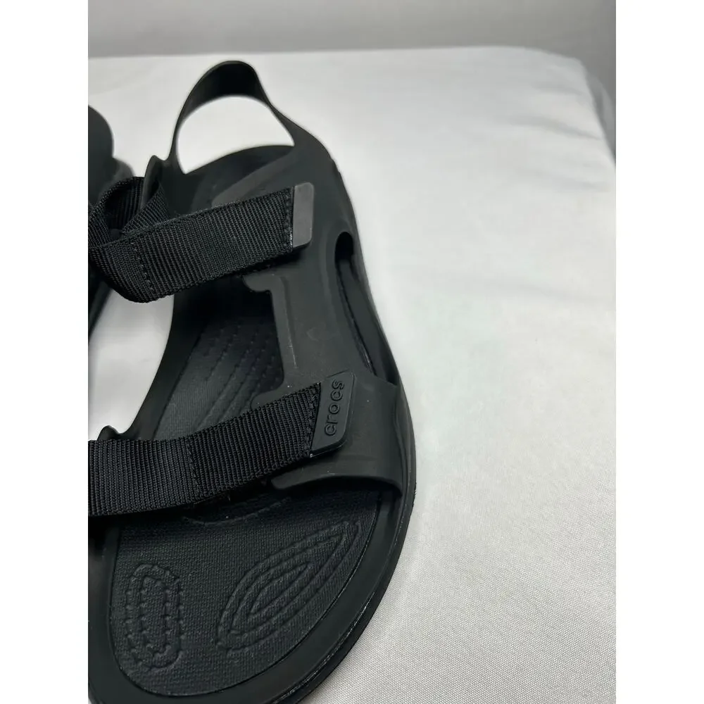 NWOT Crocs Swiftwater Expedition Sandal Shoes Strap  Black Rubber  men Size 11 M